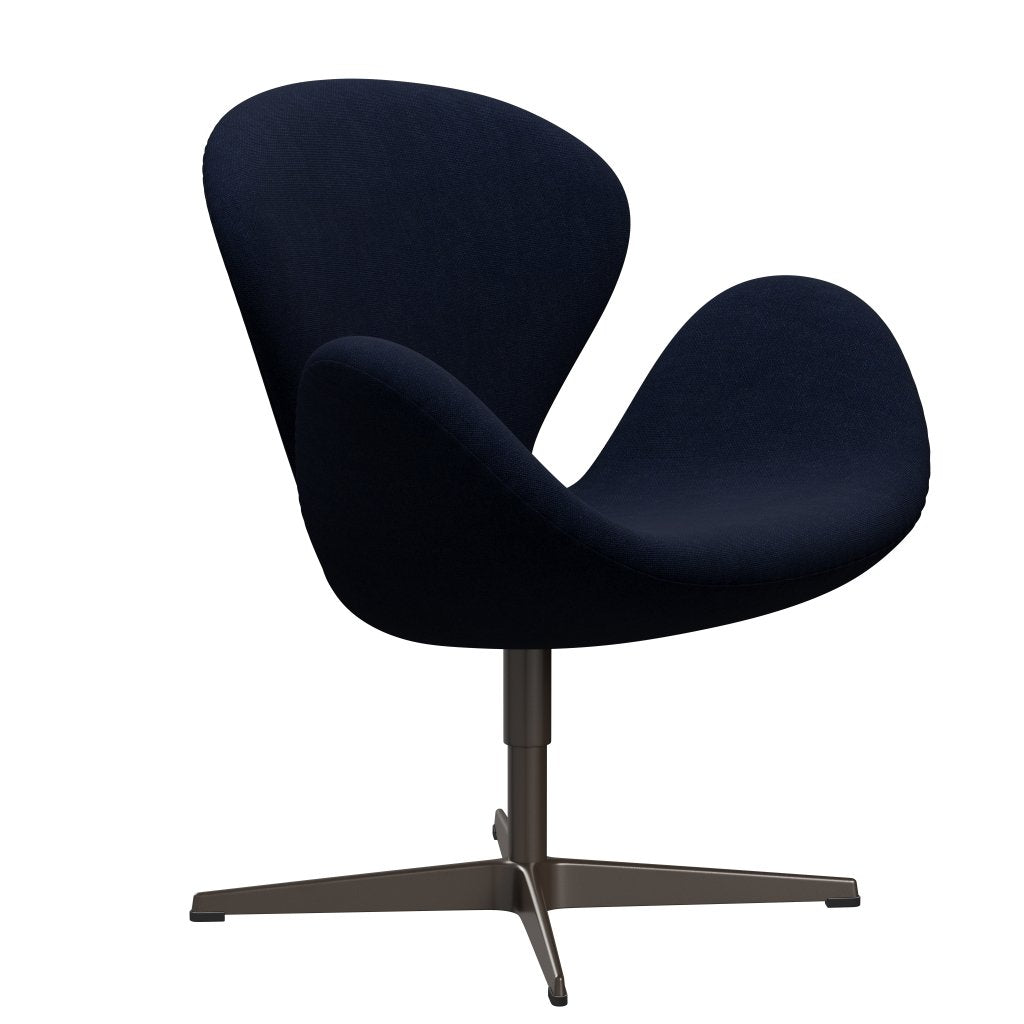 Fritz Hansen Swan Lounge Chair, Brown Bronze/Hallingdal Royal Blue