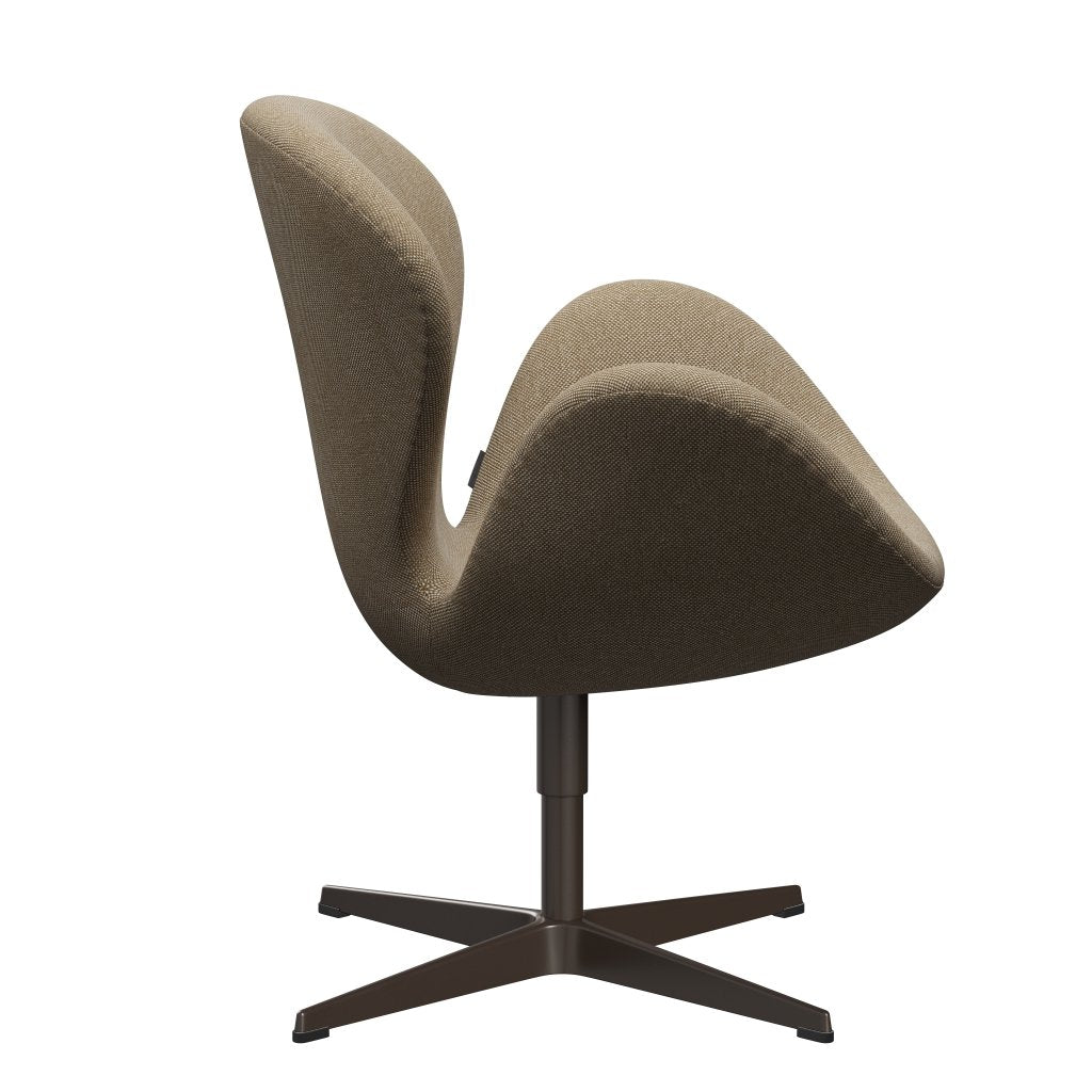 Fritz Hansen Swan Lounge Chair, hnědý bronz/Hallingdal Sand Dark