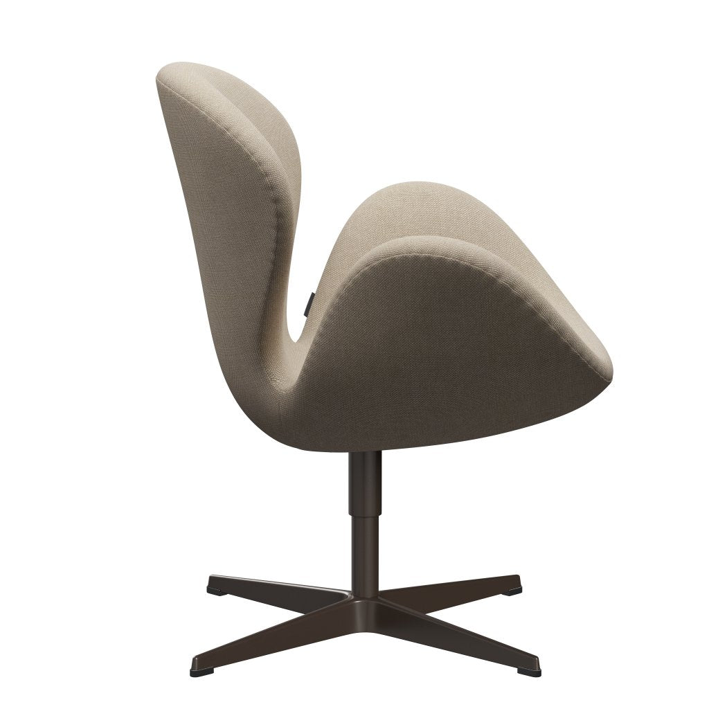 Fritz Hansen Swan Lounge Chair, hnědý bronz/Hallingdal písek