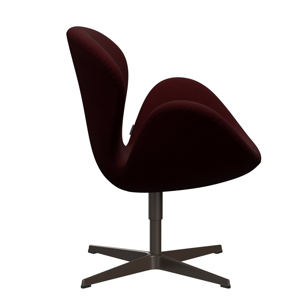 Fritz Hansen Swan Lounge Chair, Brown Bronze/Hallingdal Wine Red