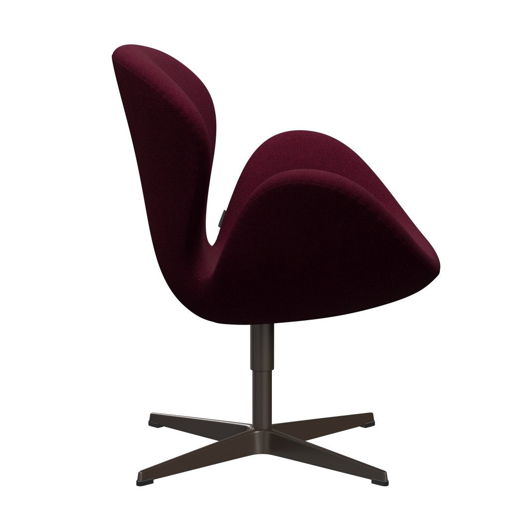 Lounge Fritz Hansen Swan Lounge, hnědý bronz/Hallingdal Wine Red/Violet