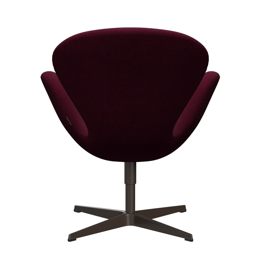 Lounge Fritz Hansen Swan Lounge, hnědý bronz/Hallingdal Wine Red/Violet