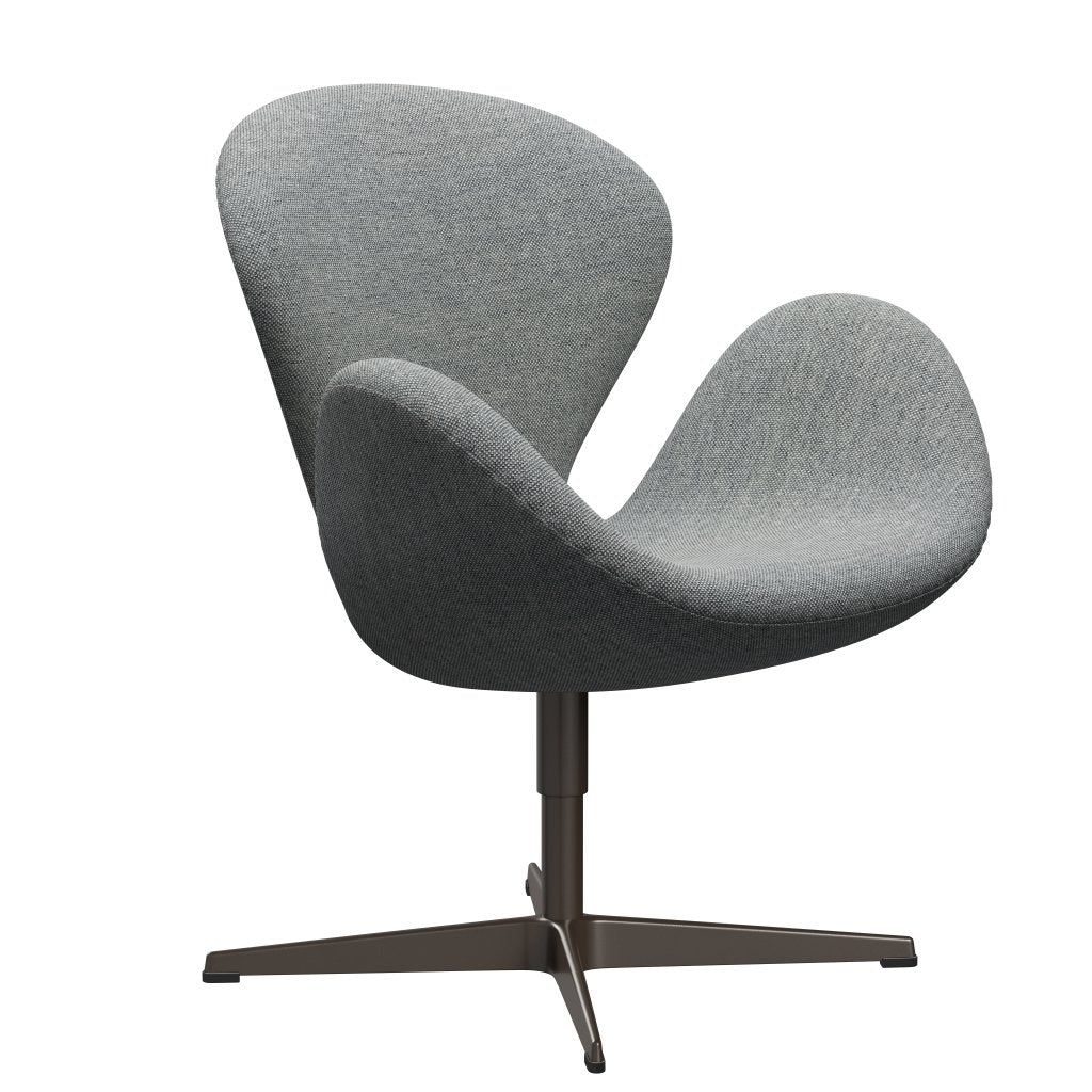 Fritz Hansen Swan Lounge Chair, Brown Bronz/Hallingdal White Grey