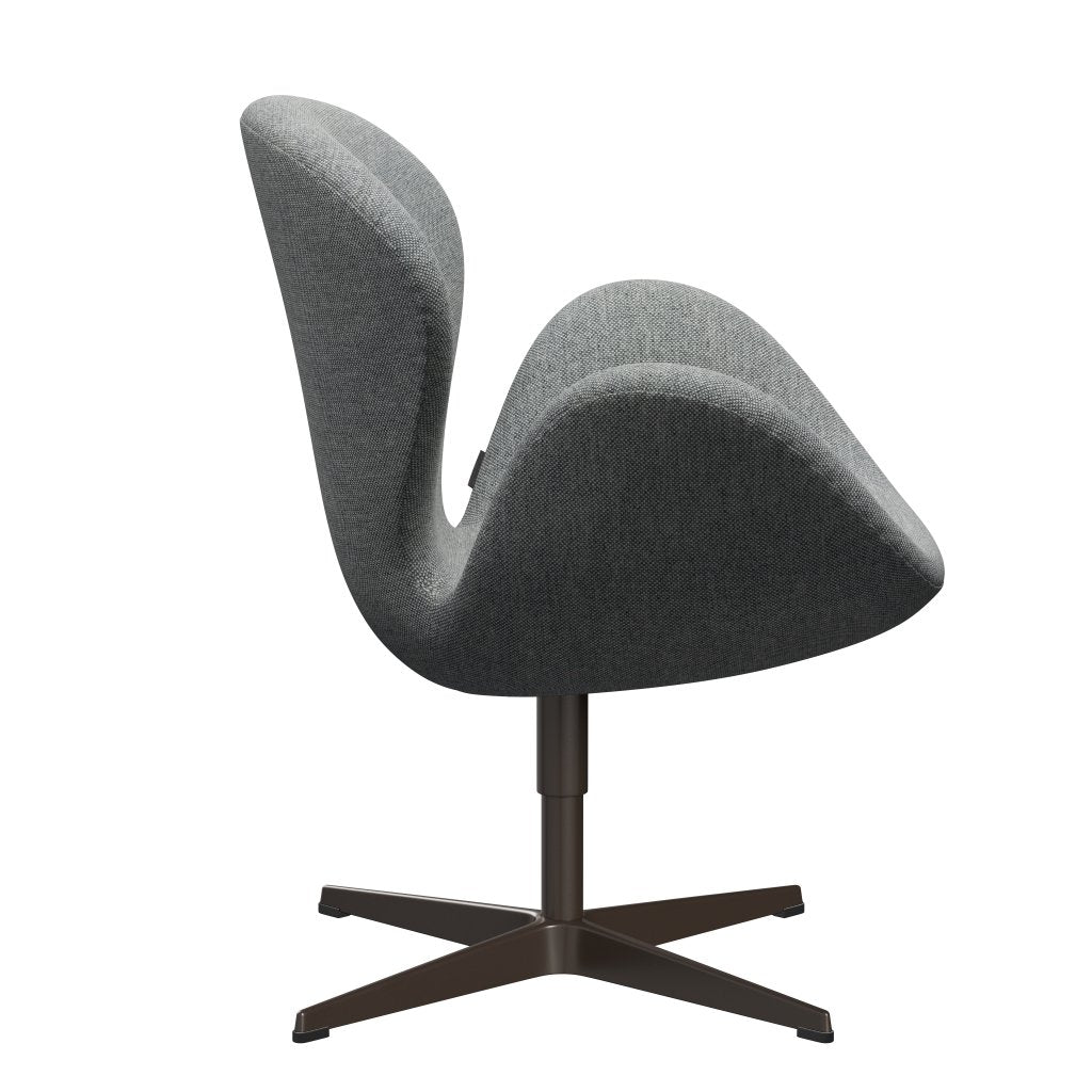 Fritz Hansen Swan Lounge Chair, Brown Bronz/Hallingdal White Grey