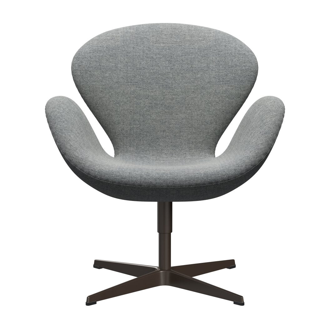 Fritz Hansen Swan Lounge Chair, Brown Bronze/Hallingdal White Grey