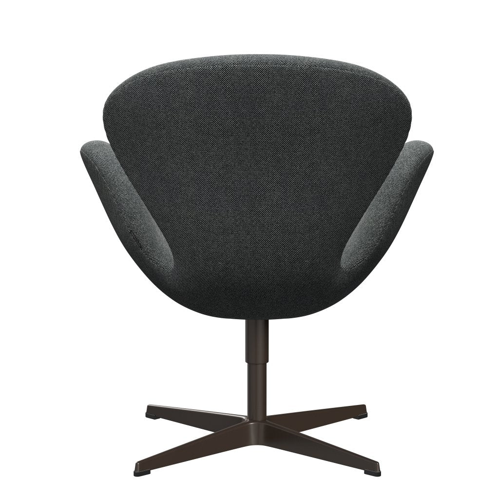 Fritz Hansen Swan Lounge Chair, Brown Bronze/Hallingdal White Black