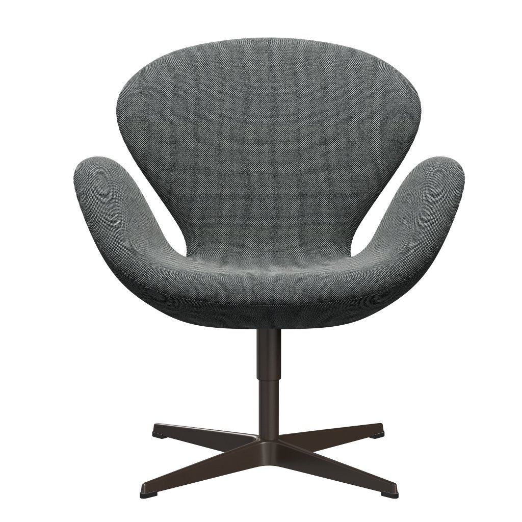 Fritz Hansen Swan Lounge Chair, Brown Bronze/Hallingdal White Black