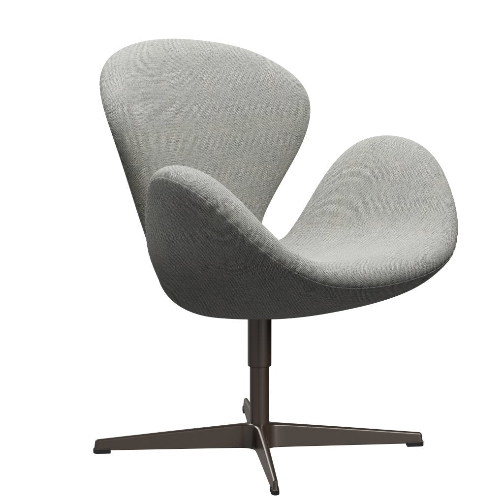 Fritz Hansen Swan Lounge Chair, Brown Bronz/Hallingdal White/Grey