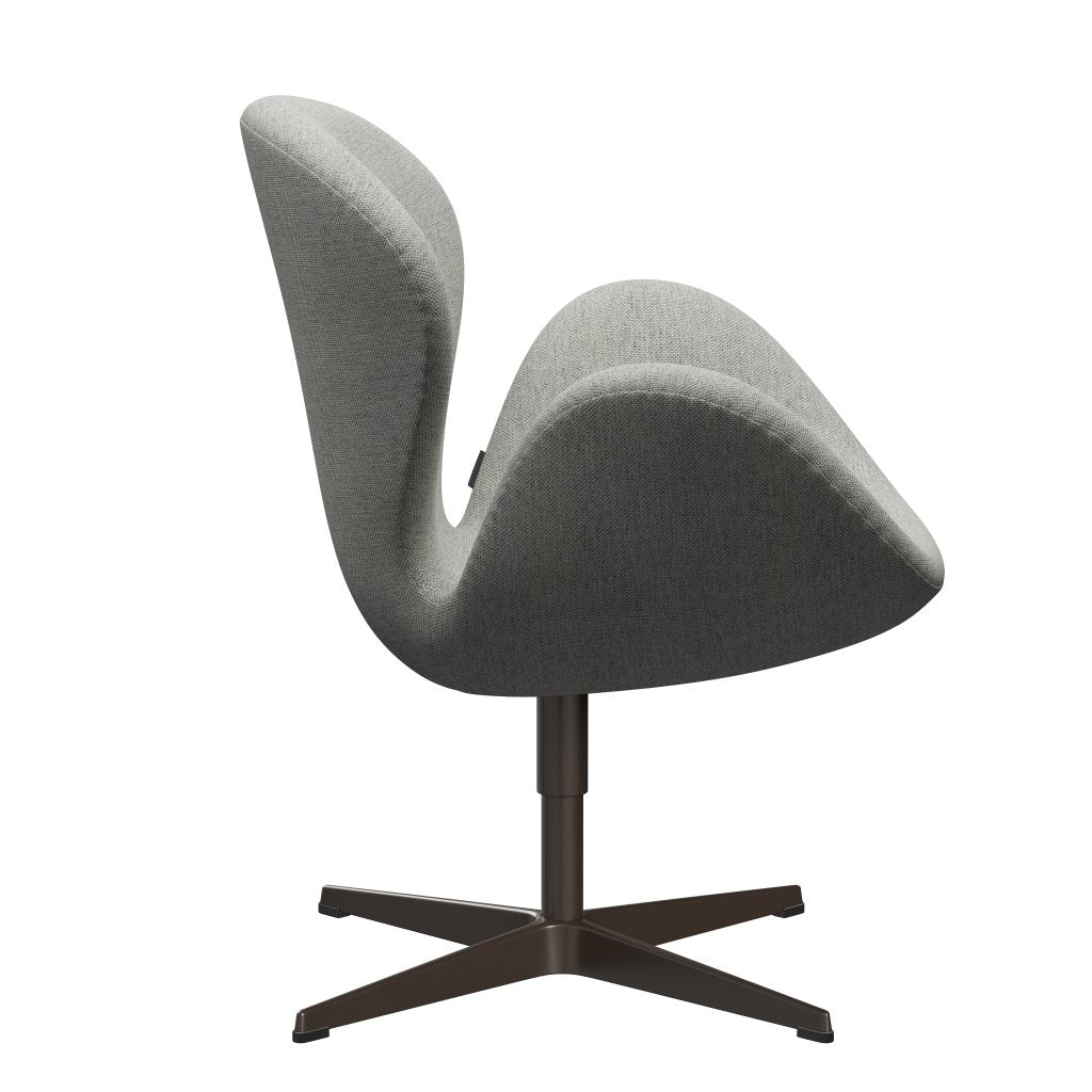 Fritz Hansen Swan Lounge Chair, Brown Bronz/Hallingdal White/Grey