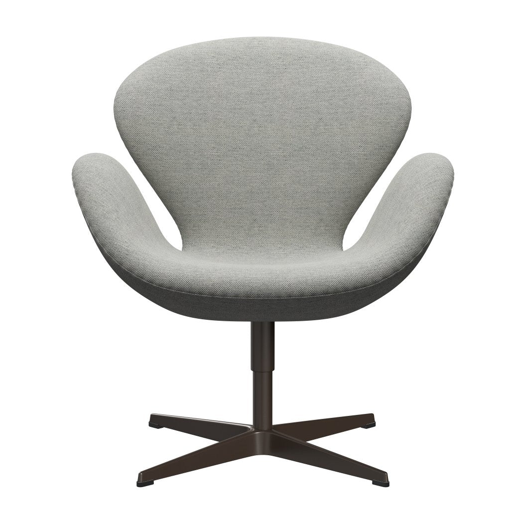 Fritz Hansen Swan Lounge Chair, Brown Bronz/Hallingdal White/Grey