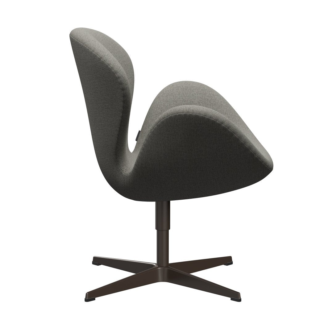 Fritz Hansen Swan Lounge Chair, Brown Bronze/Re Wool Grey White/Uni