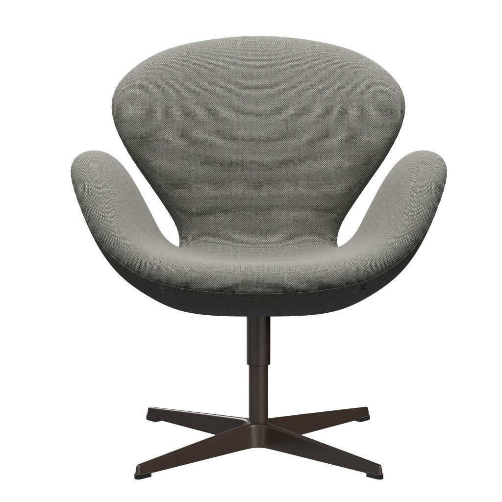 Fritz Hansen Swan Lounge Chair, Brown Bronze/Re Wool Grey White/Uni