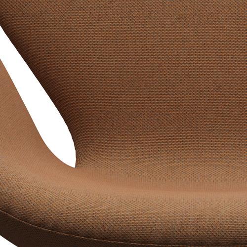 Fritz Hansen Swan Lounge Chair, Brown Bronz/Re Wool Ornage/Natural