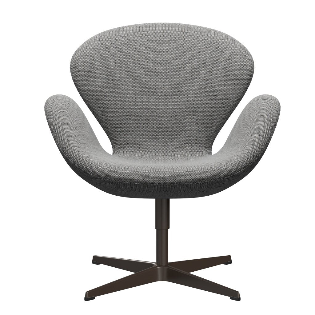 Fritz Hansen Swan Lounge Chair, Brown Bronze/Re Wool Wool White/Natural