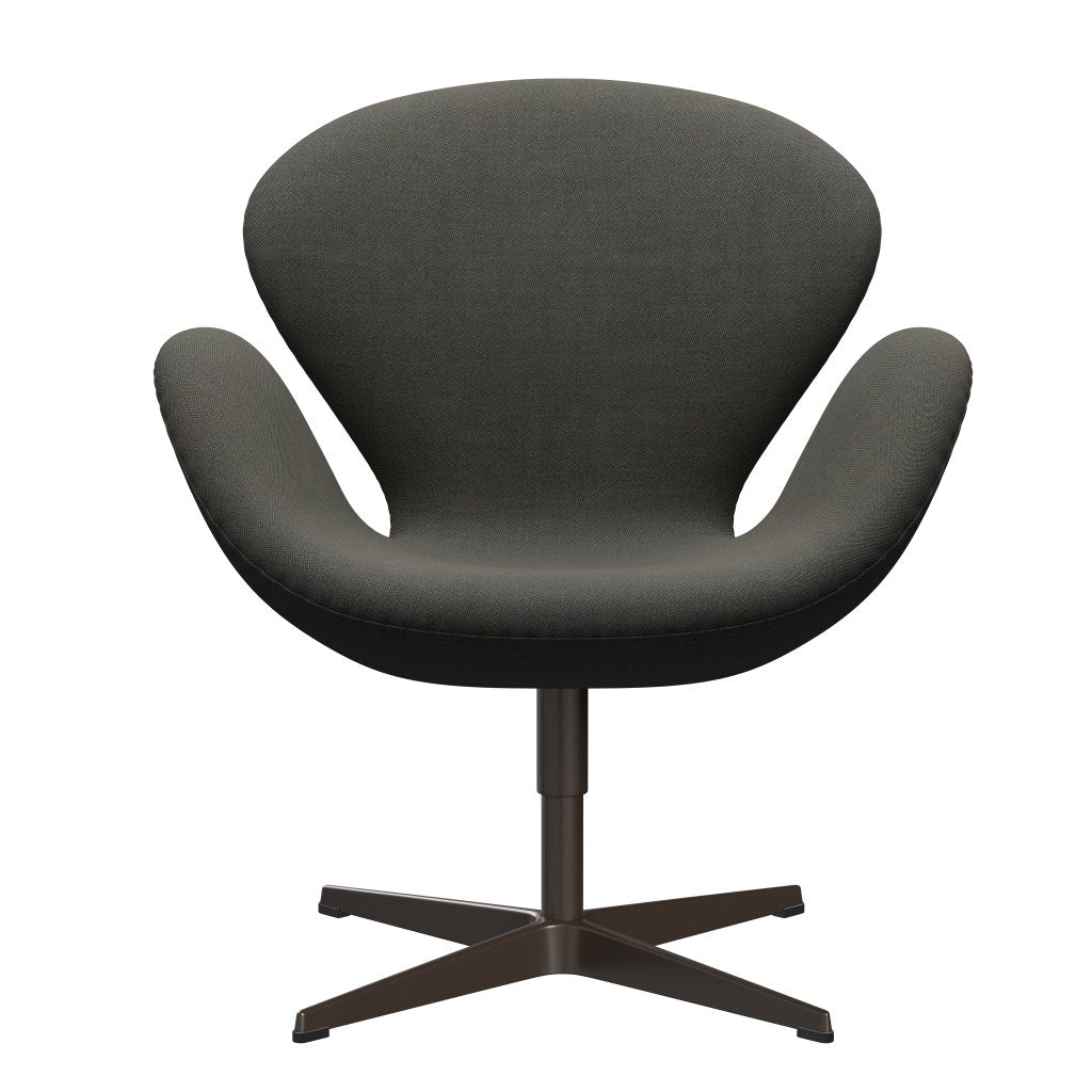 Lounge židle Fritz Hansen Swan, Brown Bronz/Rime Dark Grey/Khaki