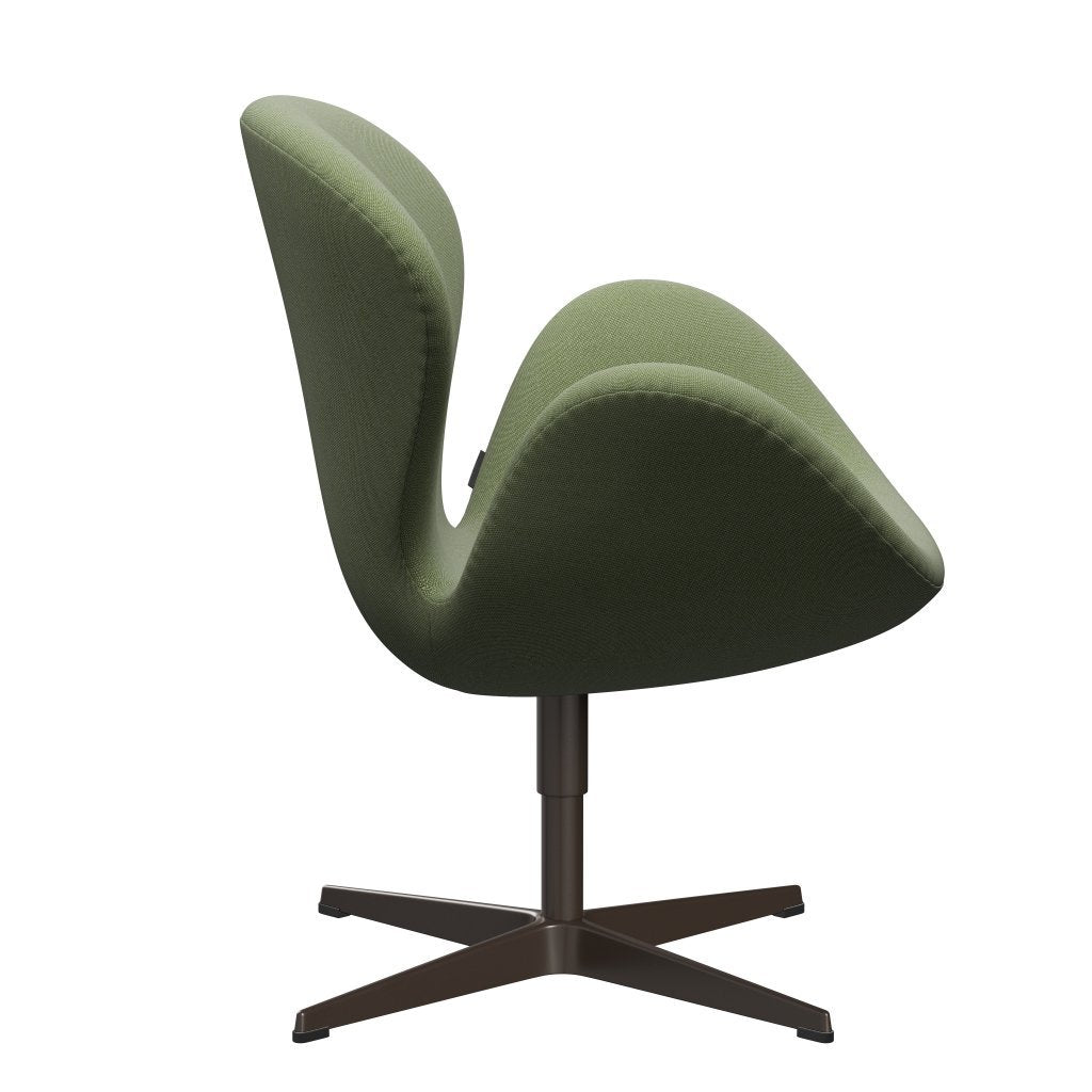 Fritz Hansen Swan Lounge Chair, Brown Bronze/Rime Green/White