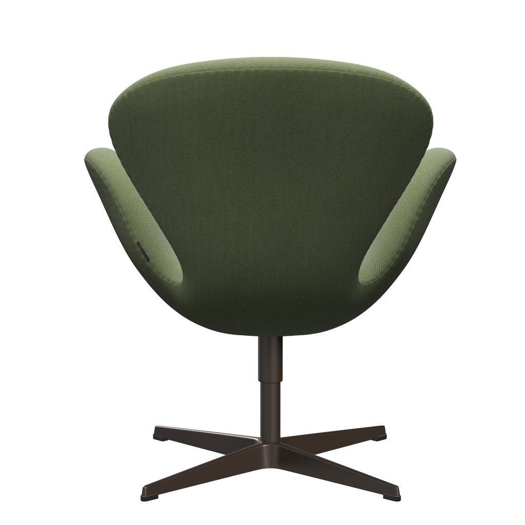 Fritz Hansen Swan Lounge Chair, Brown Bronze/Rime Green/White