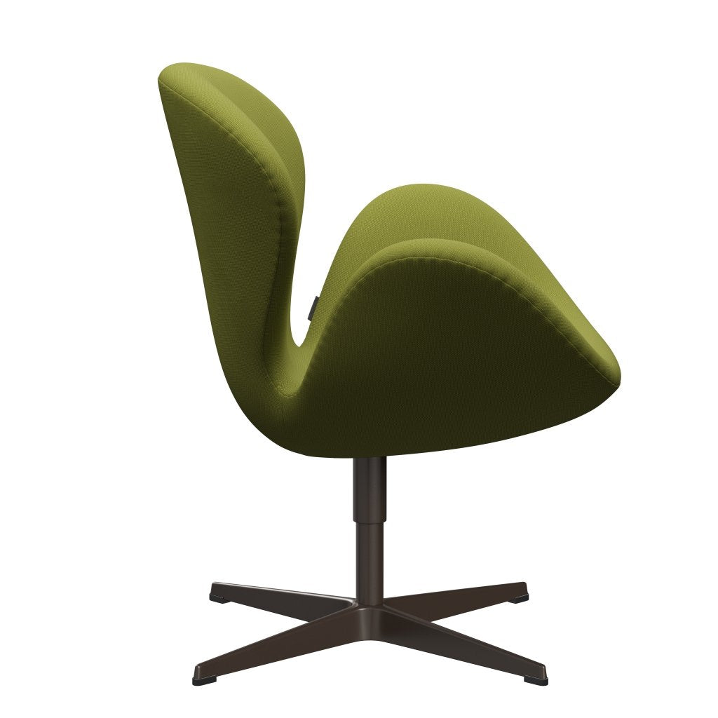 Fritz Hansen Swan Lounge Chair, Brown Bronze/Steelcut Light Military Green