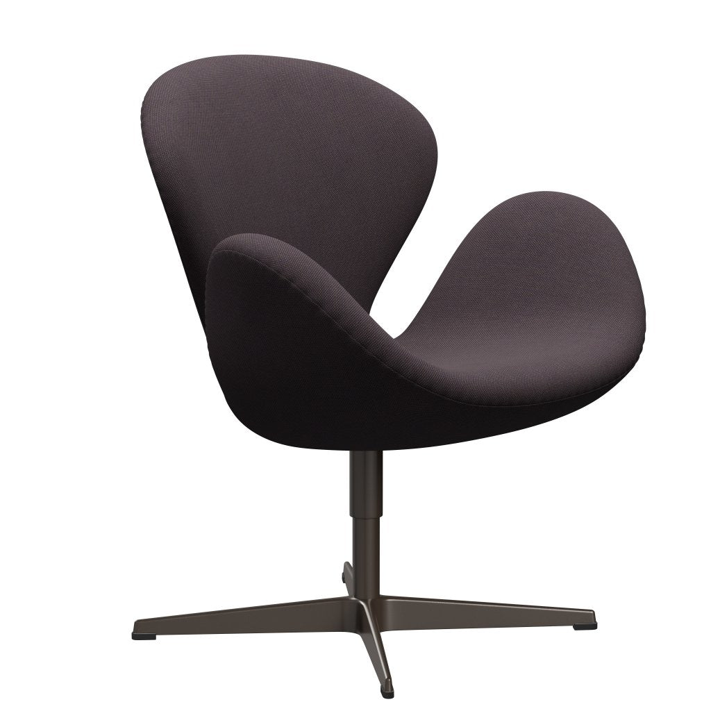 Fritz Hansen Swan Lounge Chair, Brown Bronze/Steelcut Trio Brown