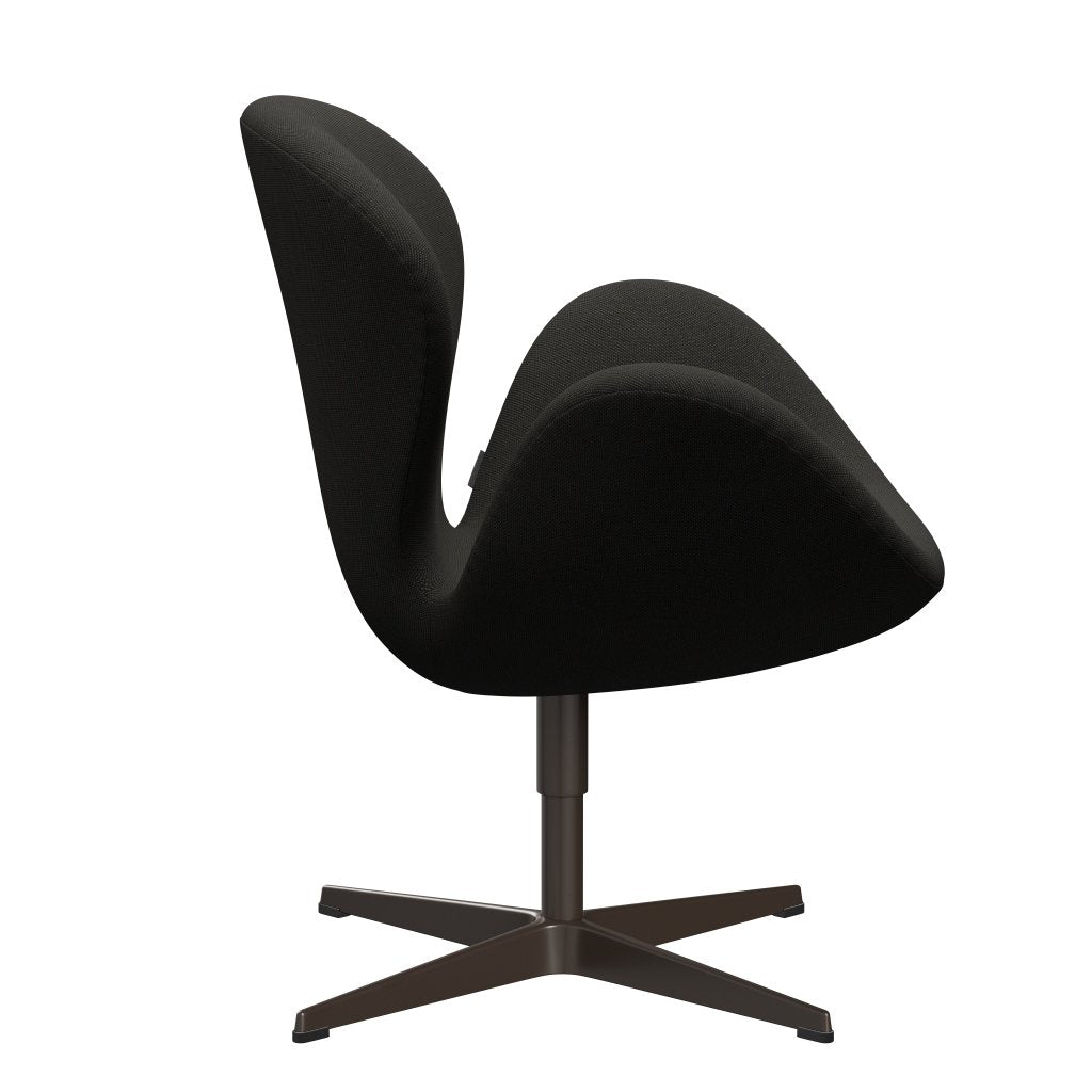 Fritz Hansen Swan Lounge Chair, Brown Bronze/Steelcut trio tmavě hnědé