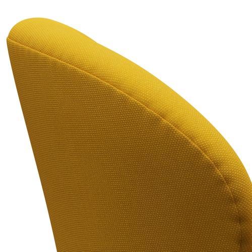 Fritz Hansen Swan Lounge Chair, Brown Bronze/Steelcut Trio Yellow