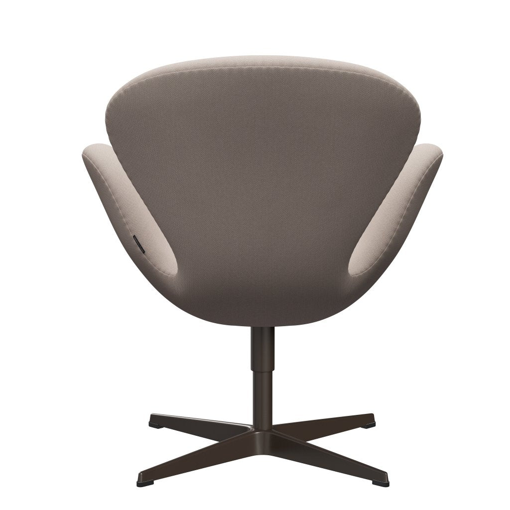 Židle Fritz Hansen Swan Lounge, Brown Bronze/Steelcut Trio Light Beige