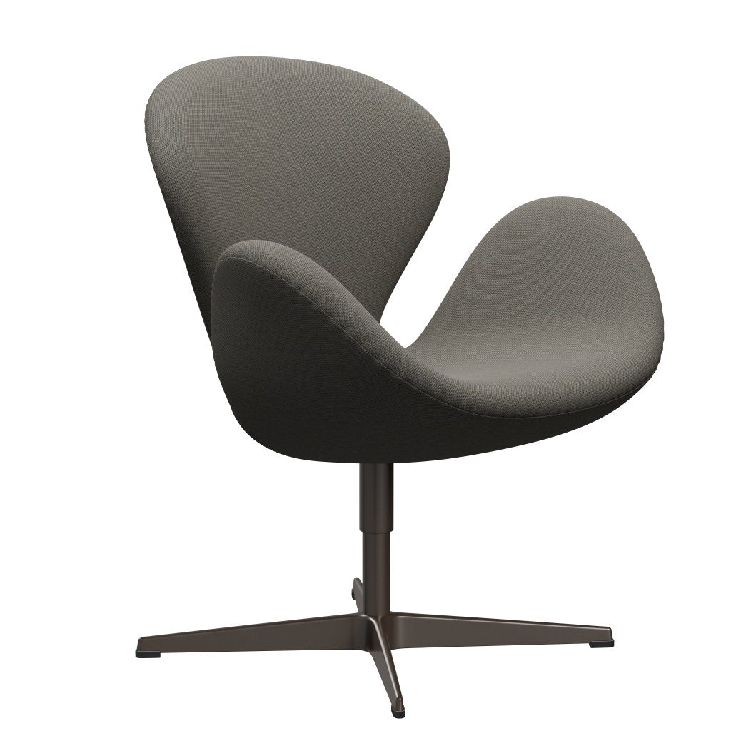 Fritz Hansen Swan Lounge Chair, Brown Bronze/Steelcut trio světle hnědá