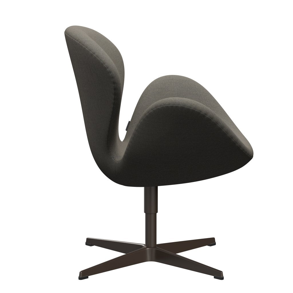 Fritz Hansen Swan Lounge Chair, Brown Bronze/Steelcut Trio Light Brown