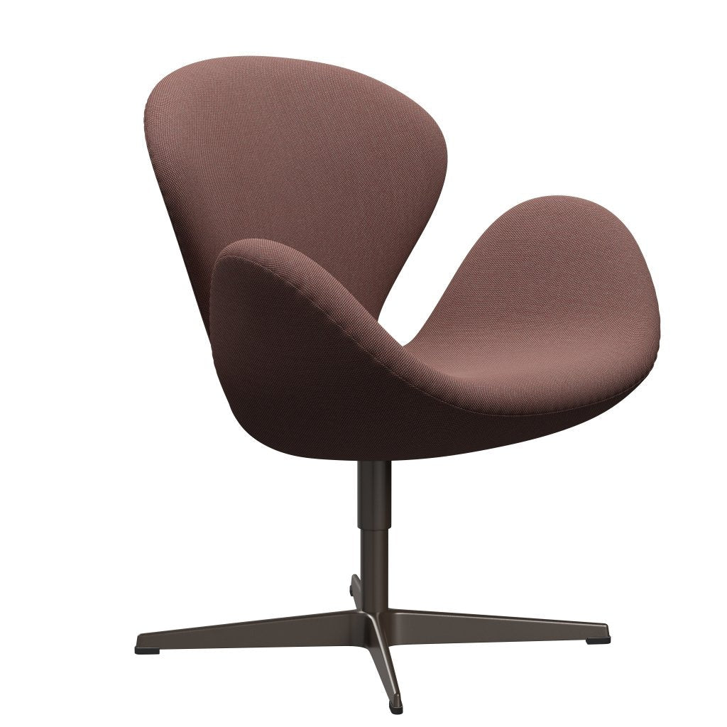 Fritz Hansen Swan Lounge Chair, Brown Bronze/Steelcut Trio Light Brown & Red/Green