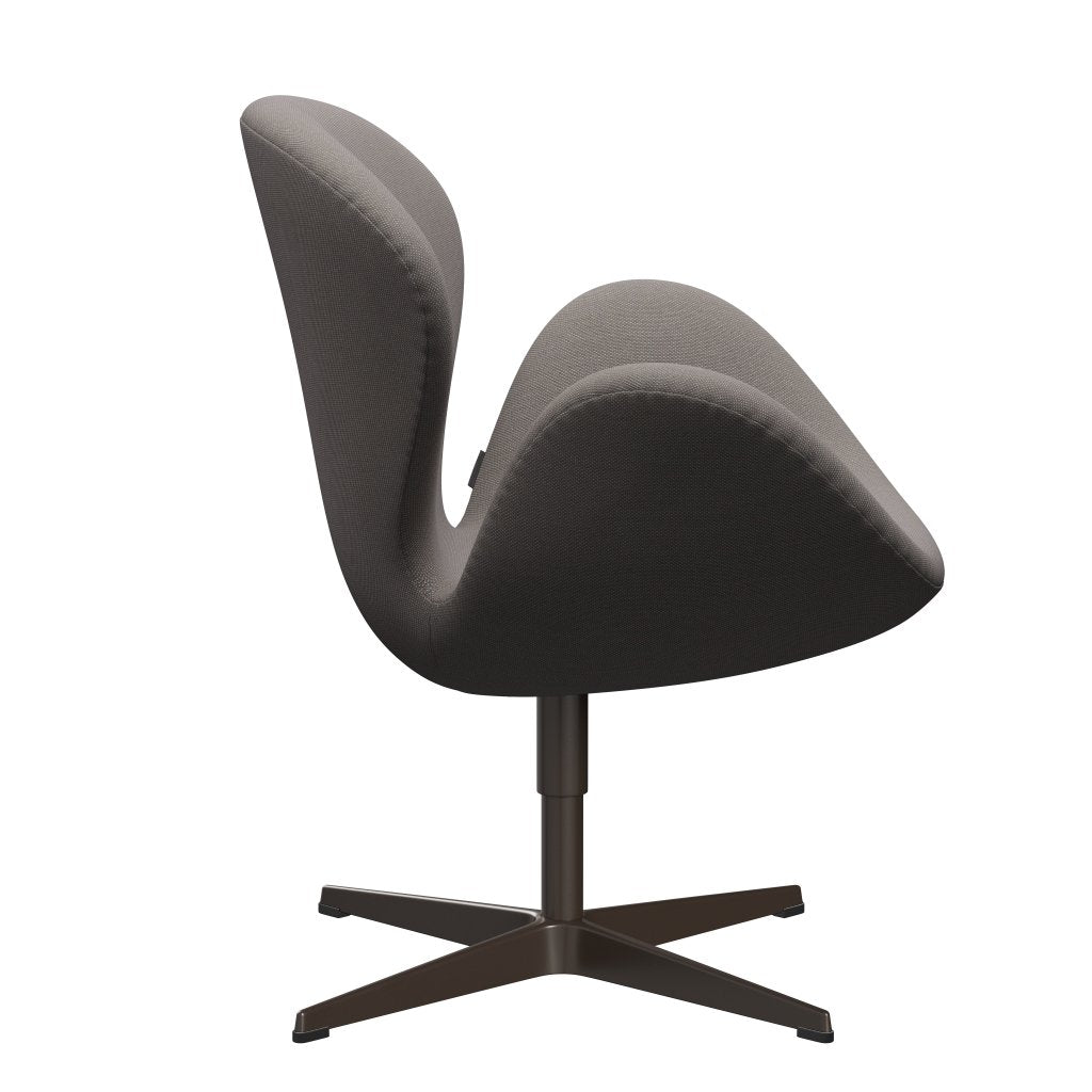 Fritz Hansen Swan Lounge Chair, Brown Bronze/Steelcut Trio Sand Dark