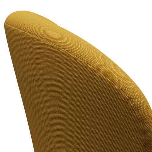 Fritz Hansen Swan Lounge Chair, Brown Bronze/Steelcut Trio Mustard