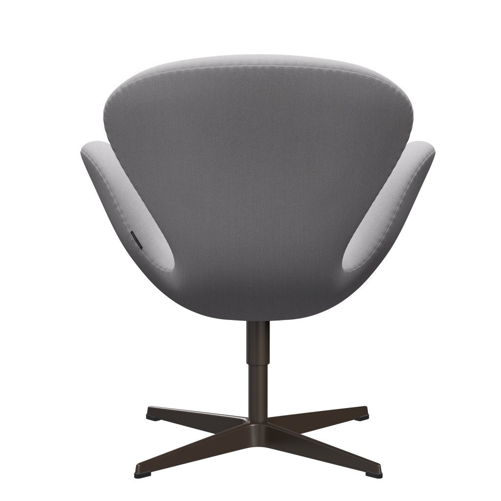 Fritz Hansen Swan Lounge Chair, Brown Bronze/Steelcut Trio White & Light Grey