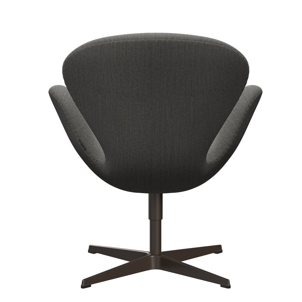 Fritz Hansen Swan Lounge Chair, Brown Bronze/Steelcut Trio White/Black