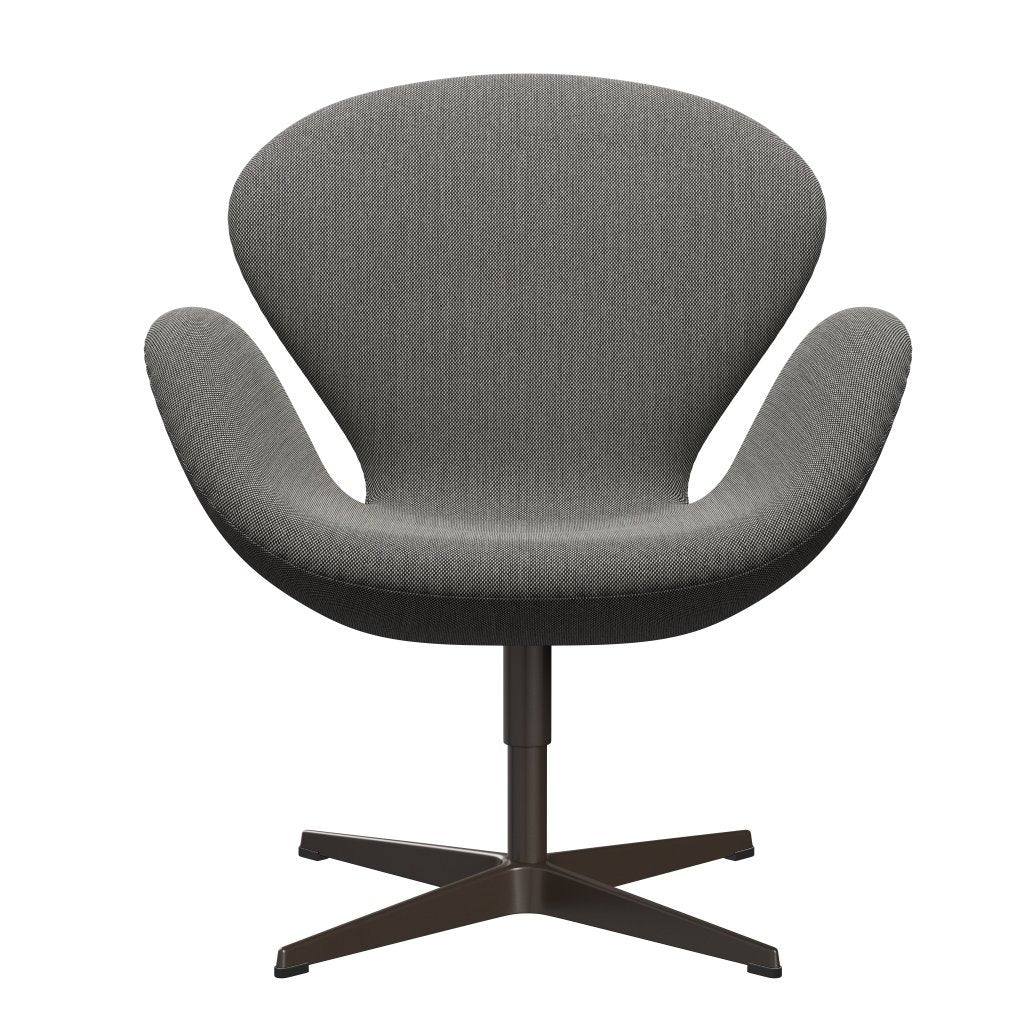 Fritz Hansen Swan Lounge Chair, Brown Bronze/Steelcut Trio White/Black