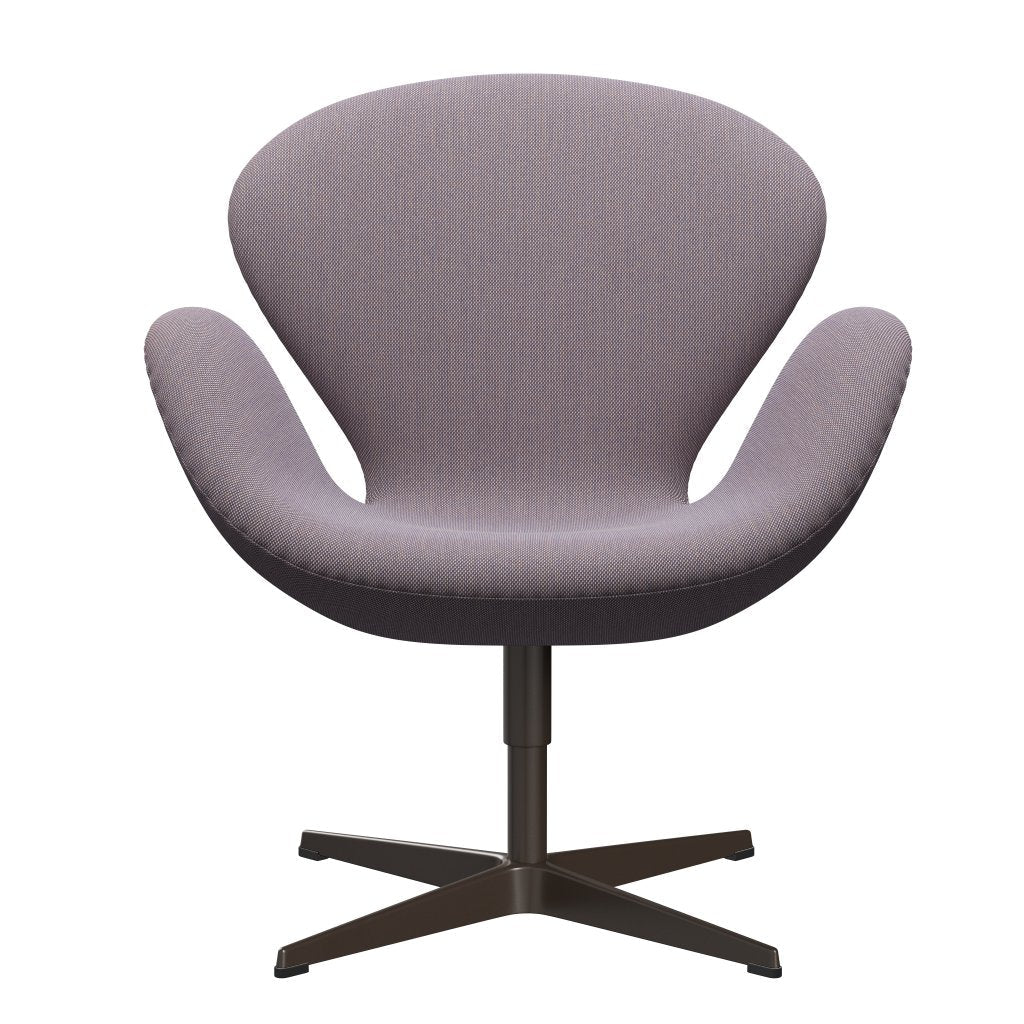 Lounge židle Fritz Hansen Swan, Brown Bronze/Steelcut Trio White/Violet