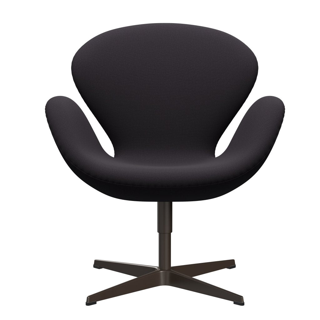 Fritz Hansen Swan Lounge Chair, Brown Bronze/Steelcut Violet Dark