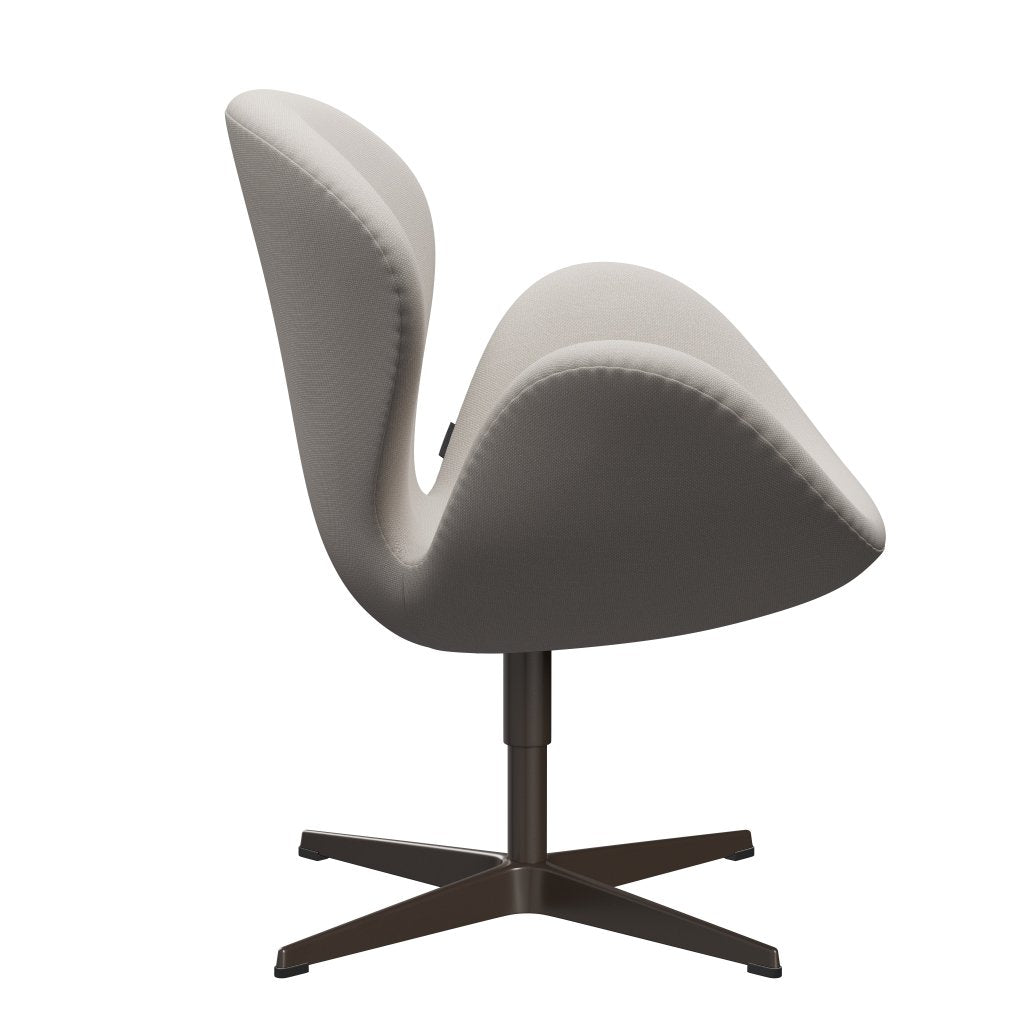 Fritz Hansen Swan Lounge Chair, hnědá bronzová/ocelářská vlna bílá