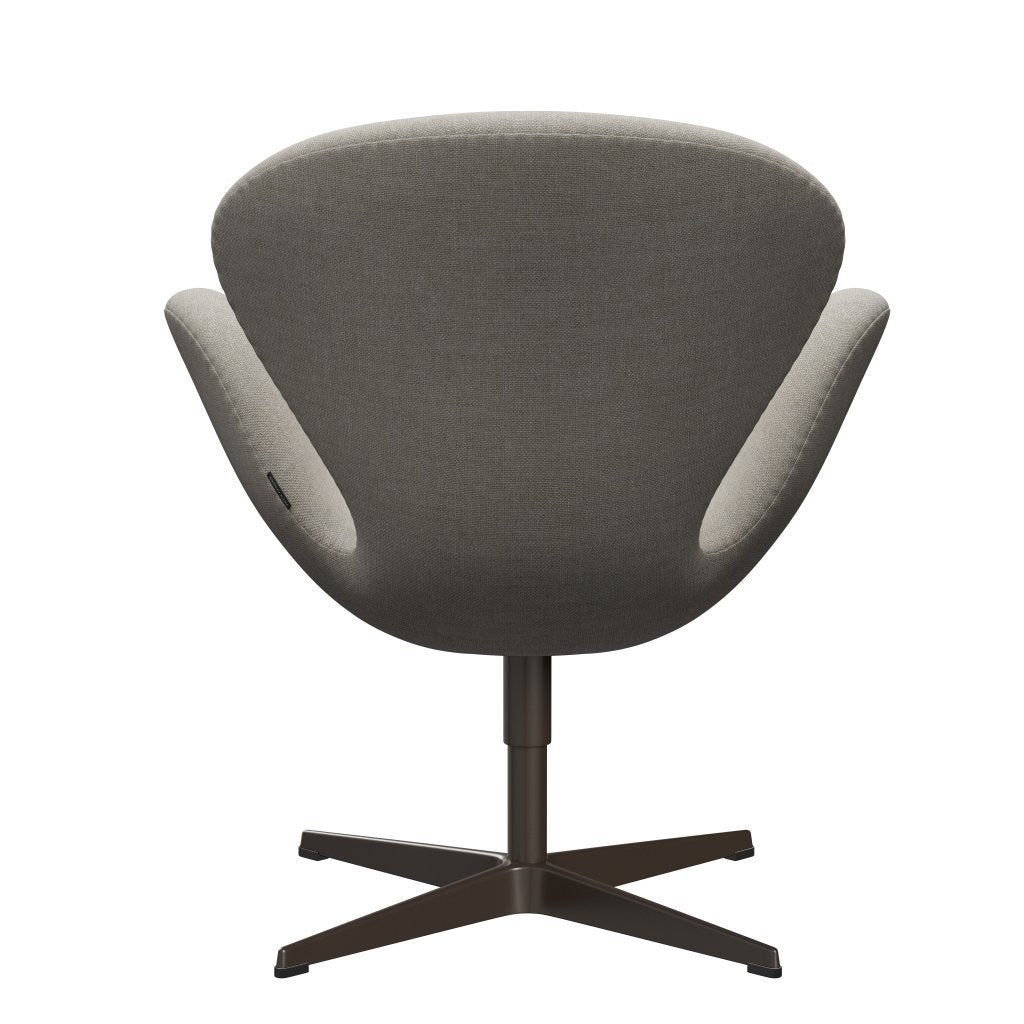 Fritz Hansen Swan Lounge Chair, Brown Bronze/Sunniva Beige