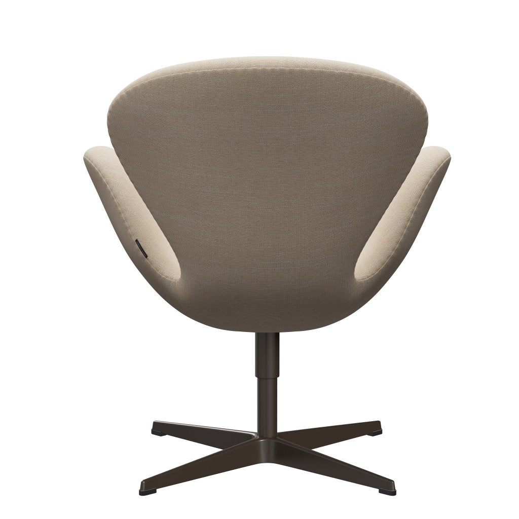 Krtz Hansen Swan Lounge Chair, Brown Bronz/Sunniva crème/písek