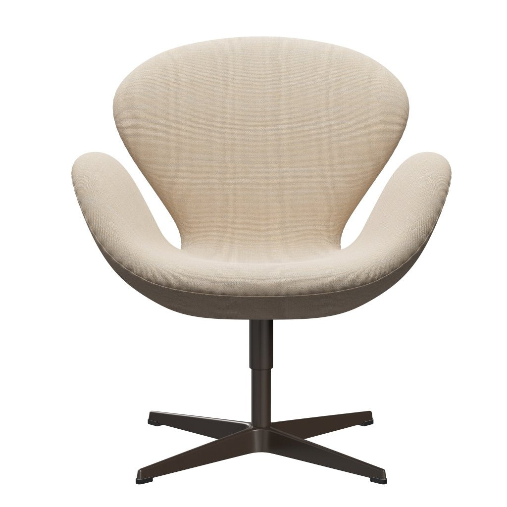 Krtz Hansen Swan Lounge Chair, Brown Bronz/Sunniva crème/písek