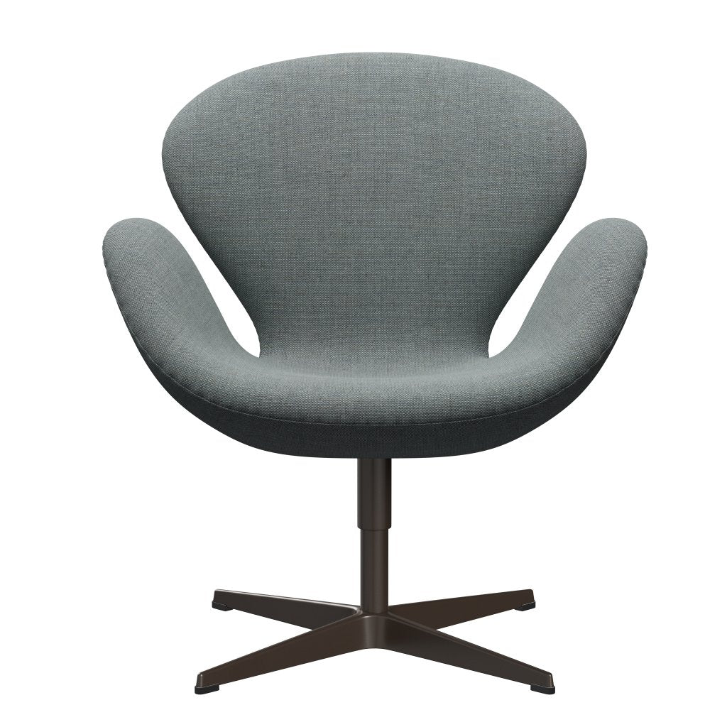 Fritz Hansen Swan Lounge Chair, Brown Bronz/Sunniva Grey/Pale Green