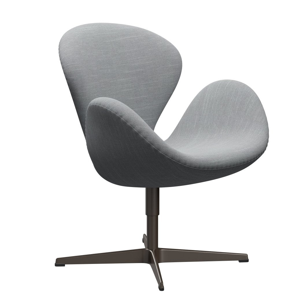 Fritz Hansen Swan Lounge Chair, Brown Bronz/Sunniva světle šedá/světle modrá