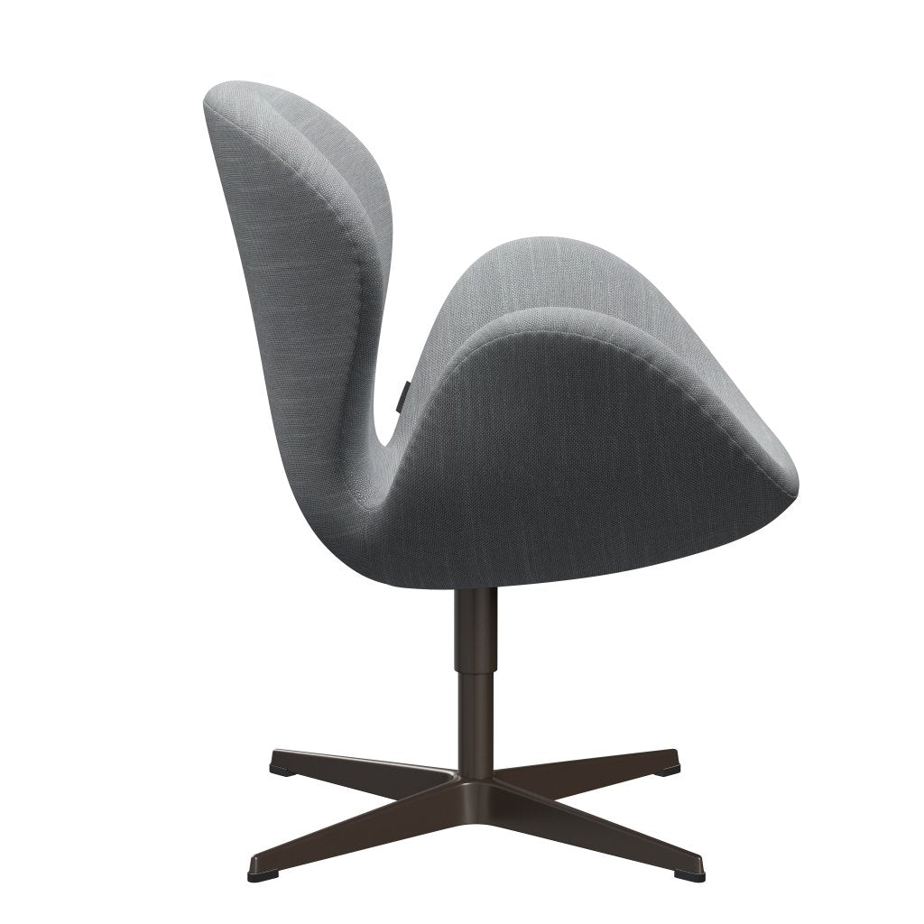 Fritz Hansen Swan Lounge Chair, Brown Bronz/Sunniva světle šedá/světle modrá