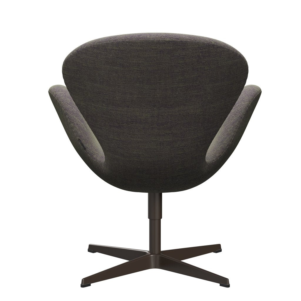 Fritz Hansen Swan Lounge Chair, Brown Bronze/Sunniva Light Green/Violet