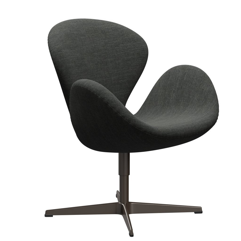 Fritz Hansen Swan Lounge Chair, Brown Bronz/Sunniva světle šedá/tmavě šedá