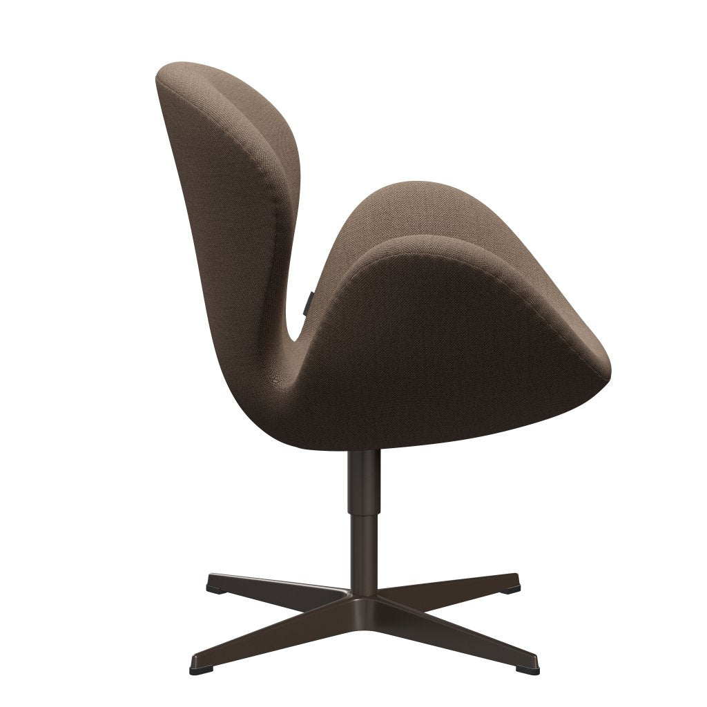 Fritz Hansen Swan Lounge Chair, Brown Bronz/Sunniva Chocolate/Tan