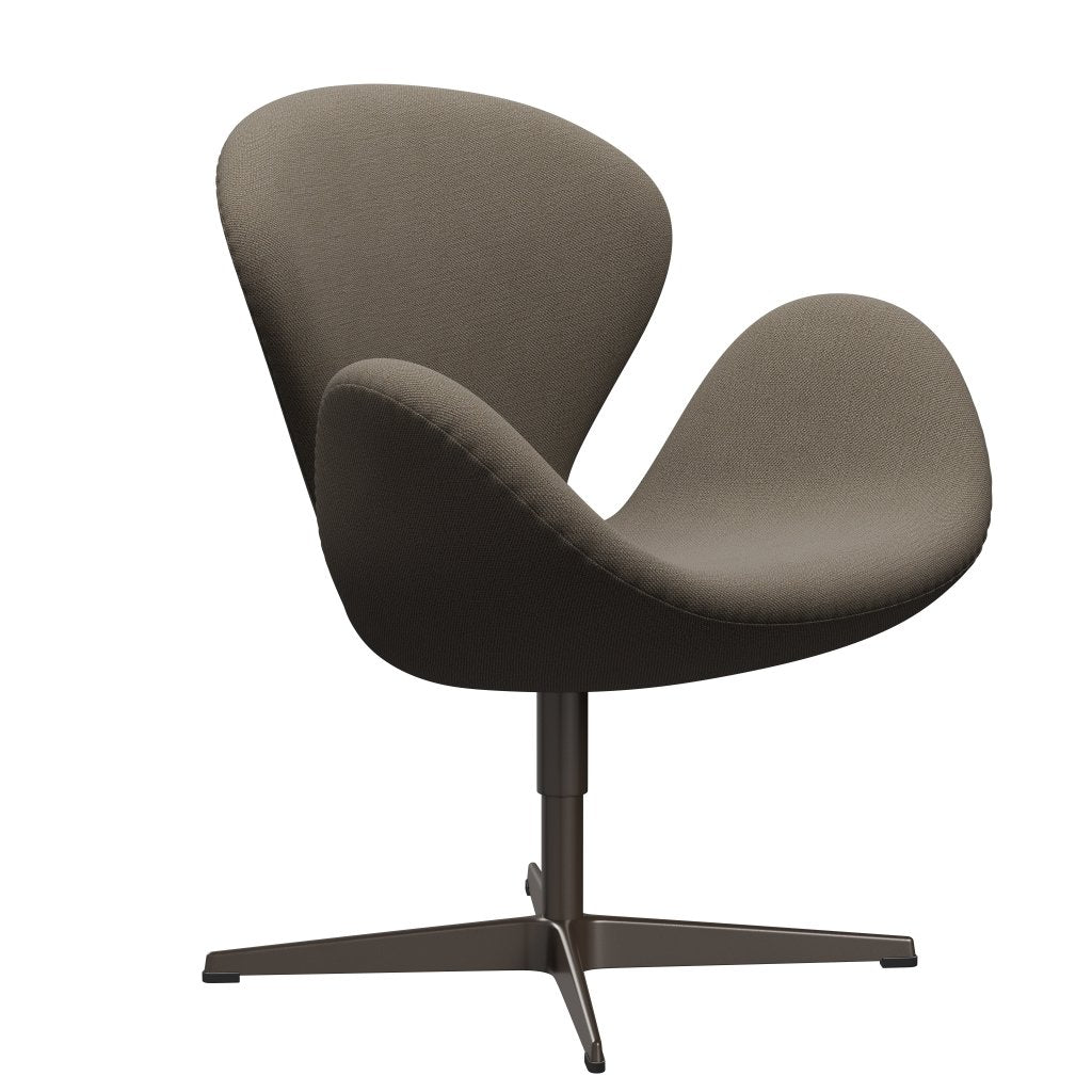 Fritz Hansen Swan Lounge Chair, Brown Bronz/Sunniva čokoláda/světle šedá