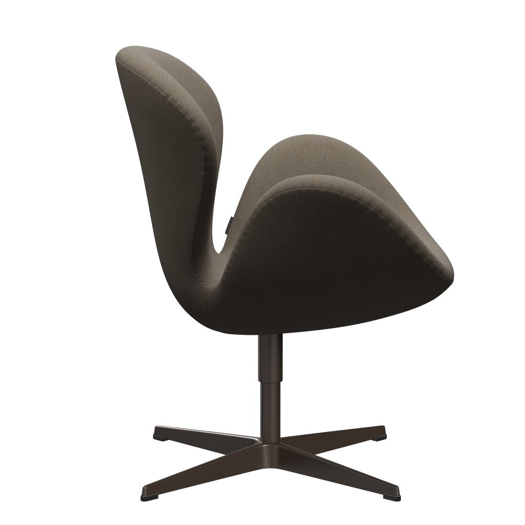 Fritz Hansen Swan Lounge Chair, Brown Bronz/Sunniva čokoláda/světle šedá