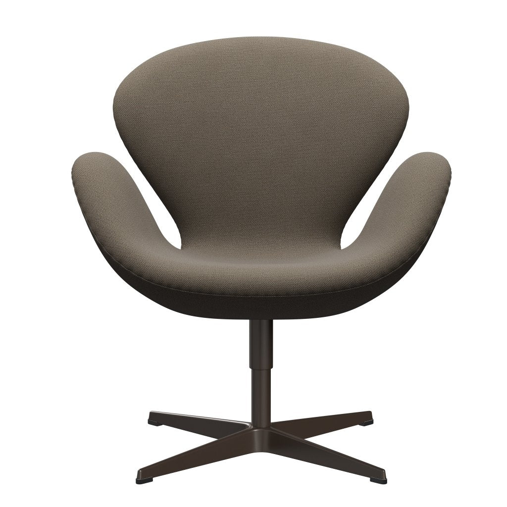 Fritz Hansen Swan Lounge Chair, Brown Bronz/Sunniva čokoláda/světle šedá