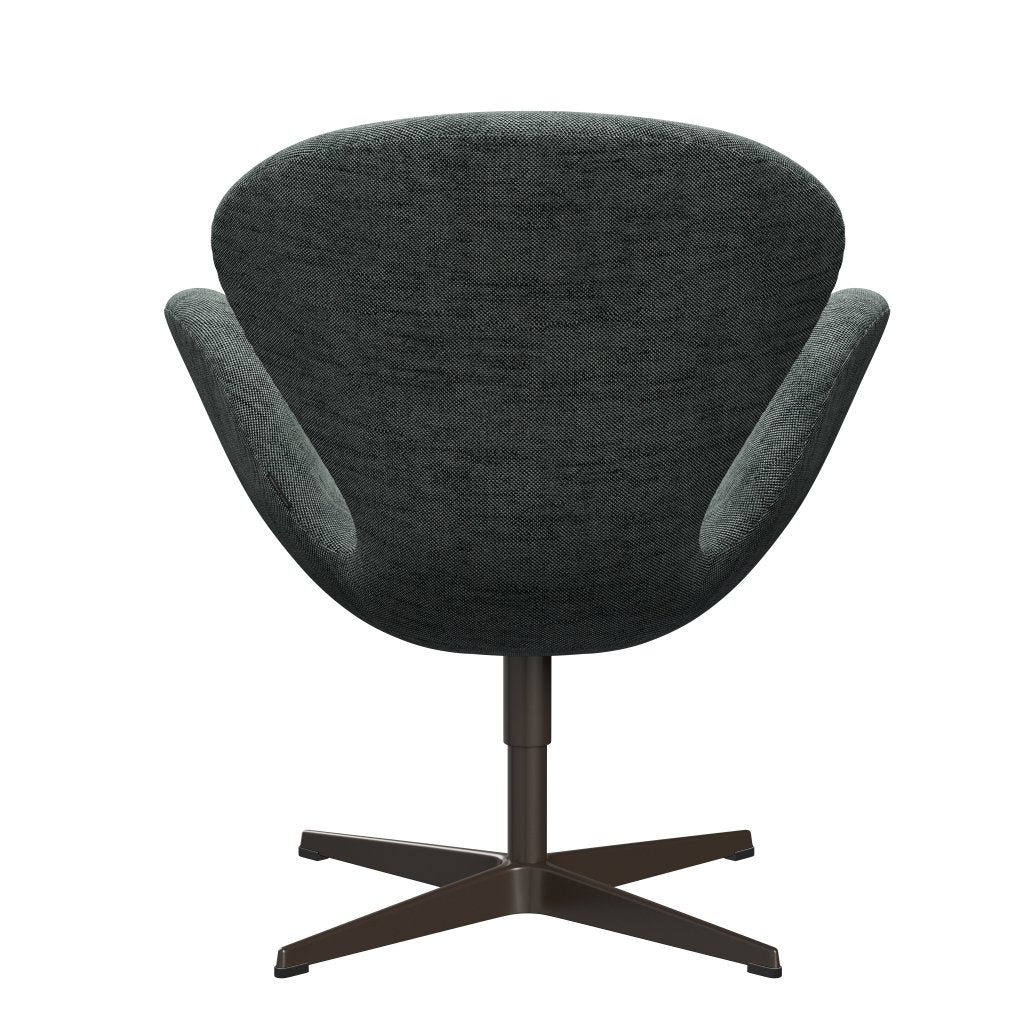 Fritz Hansen Swan Lounge Chair, Brown Bronze/Sunniva Black/White